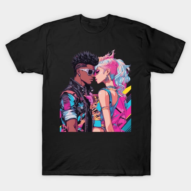 Anime Interracial Love T-Shirt by animegirlnft